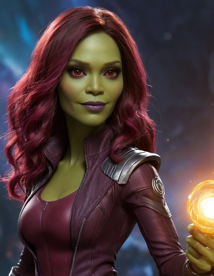 fun, gamora (guardians of the galaxy), caricature, marvel, humor