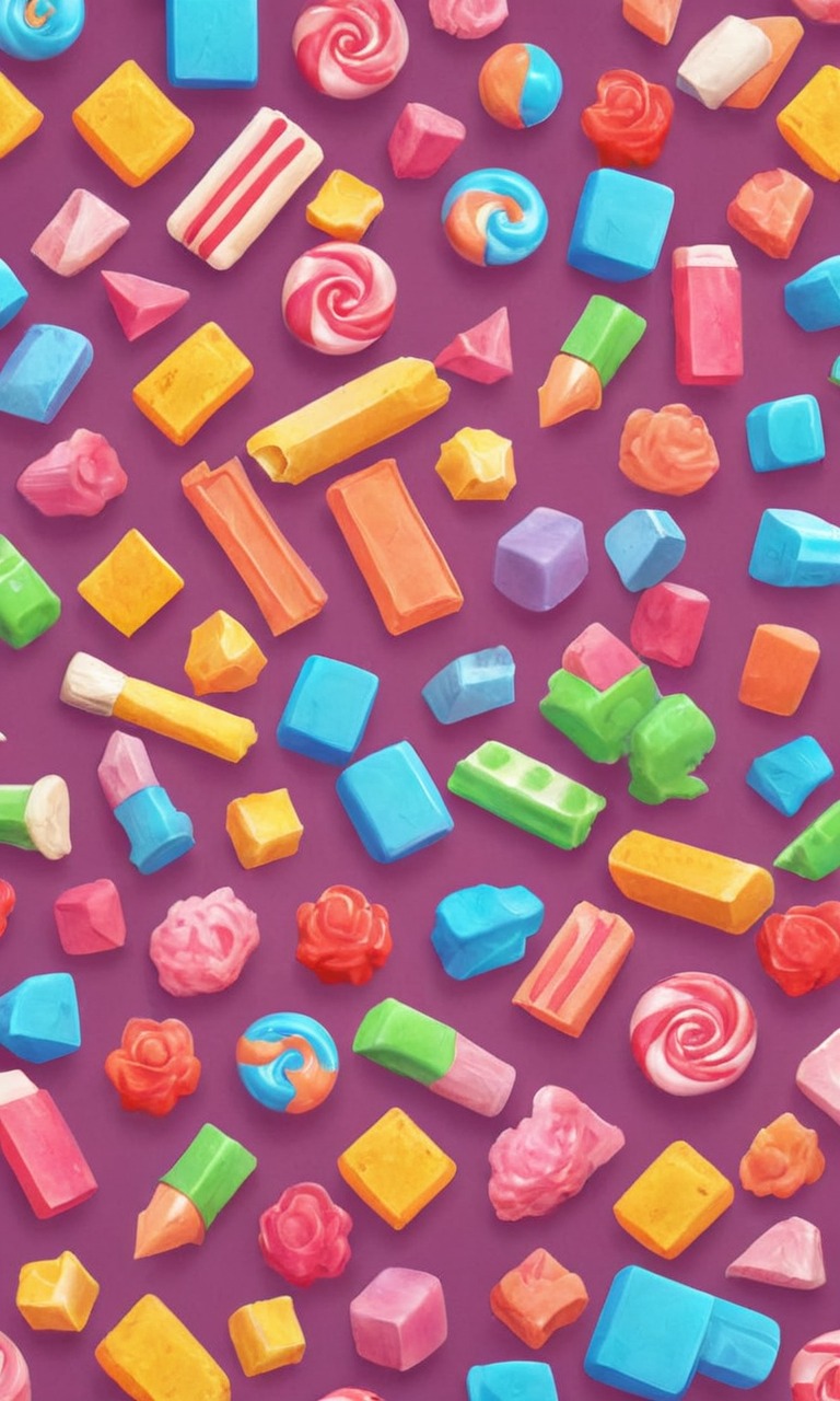 wallpaper, candy, pixelated, sweets