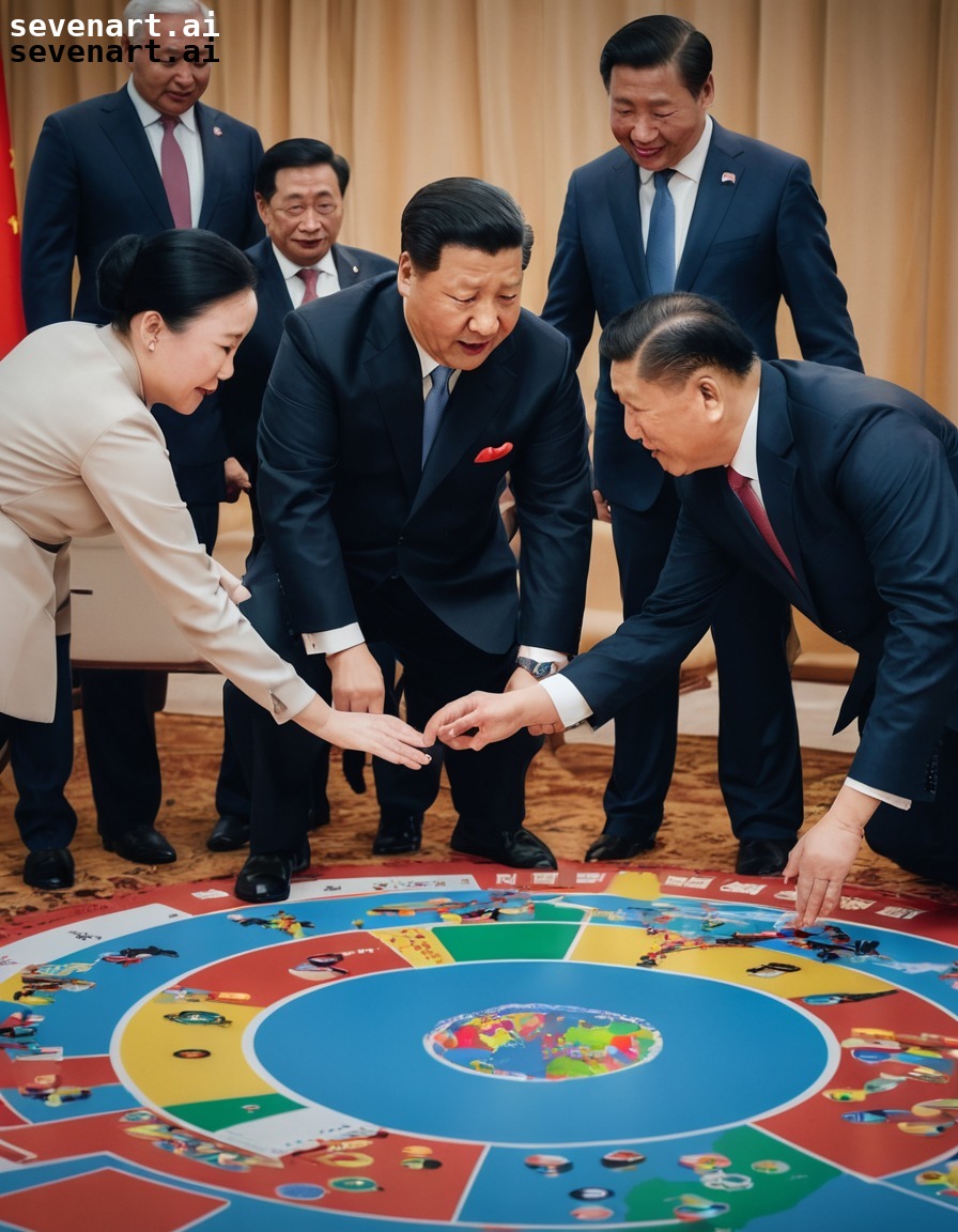 xi jinping, twister, game, diplomacy, world leaders, china