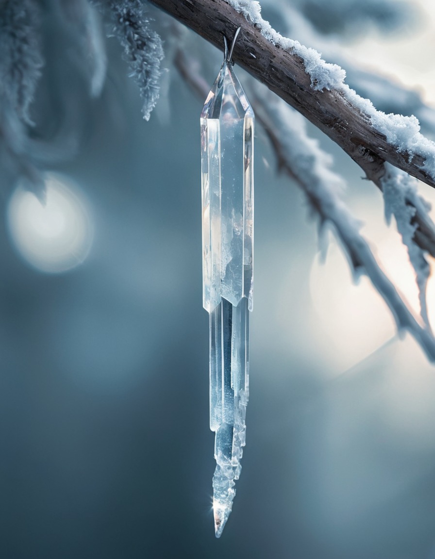 nature, winter, ice, crystal, refraction