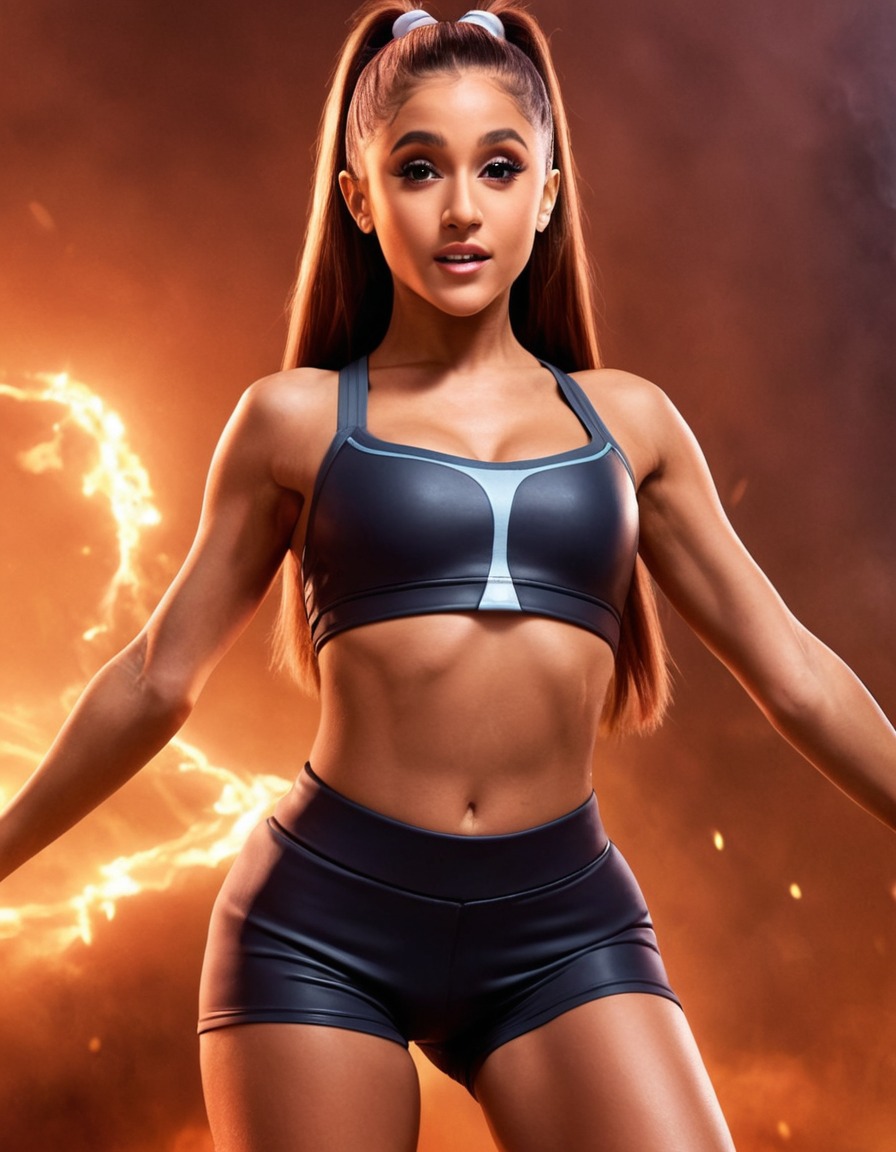 ariana grande, muscular, fitness, celebrity, workout, singer