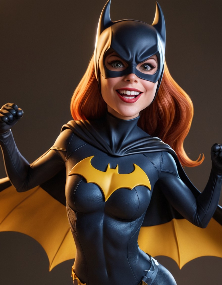 fun, batgirl, dc comics, caricature, humor, superhero, comic character