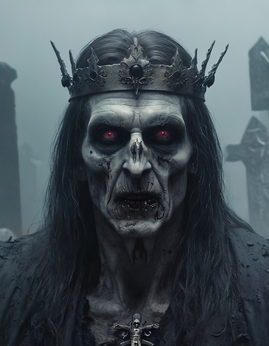 vlad the impaler, undead, zombie, graveyard, horror, decay, mist