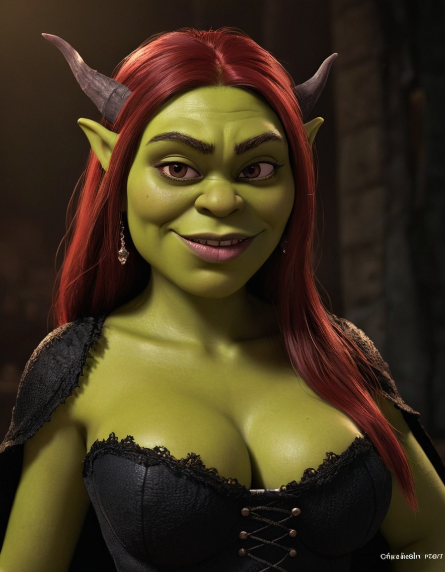 vampire, princess fiona, shrek, animated character, fantasy, transformation, dark