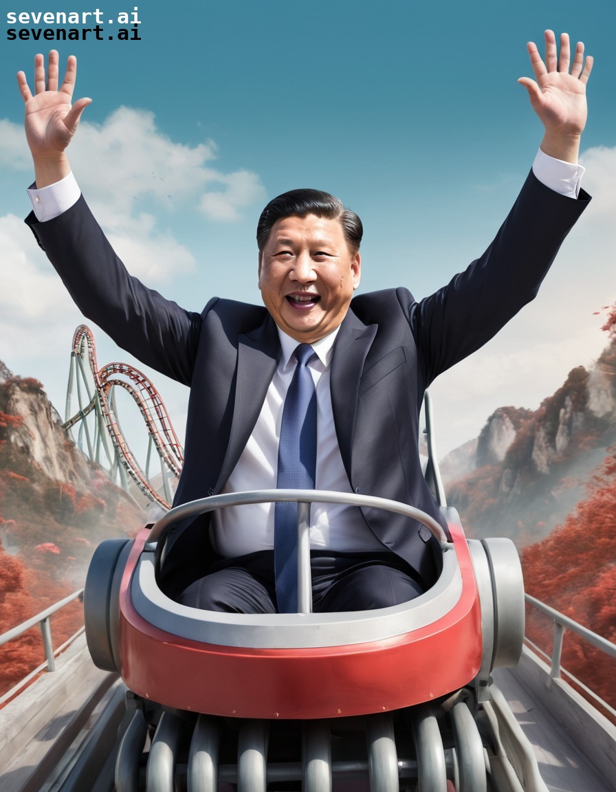 xi jinping, roller coaster, amusement park, fun, excitement, china