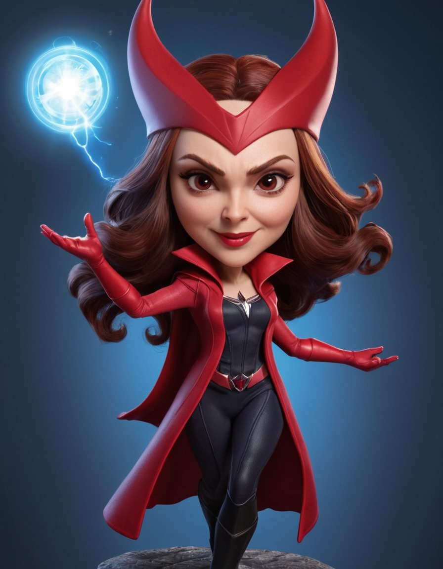 fun, scarlet witch (avengers), avengers, caricature, comedy, entertainment