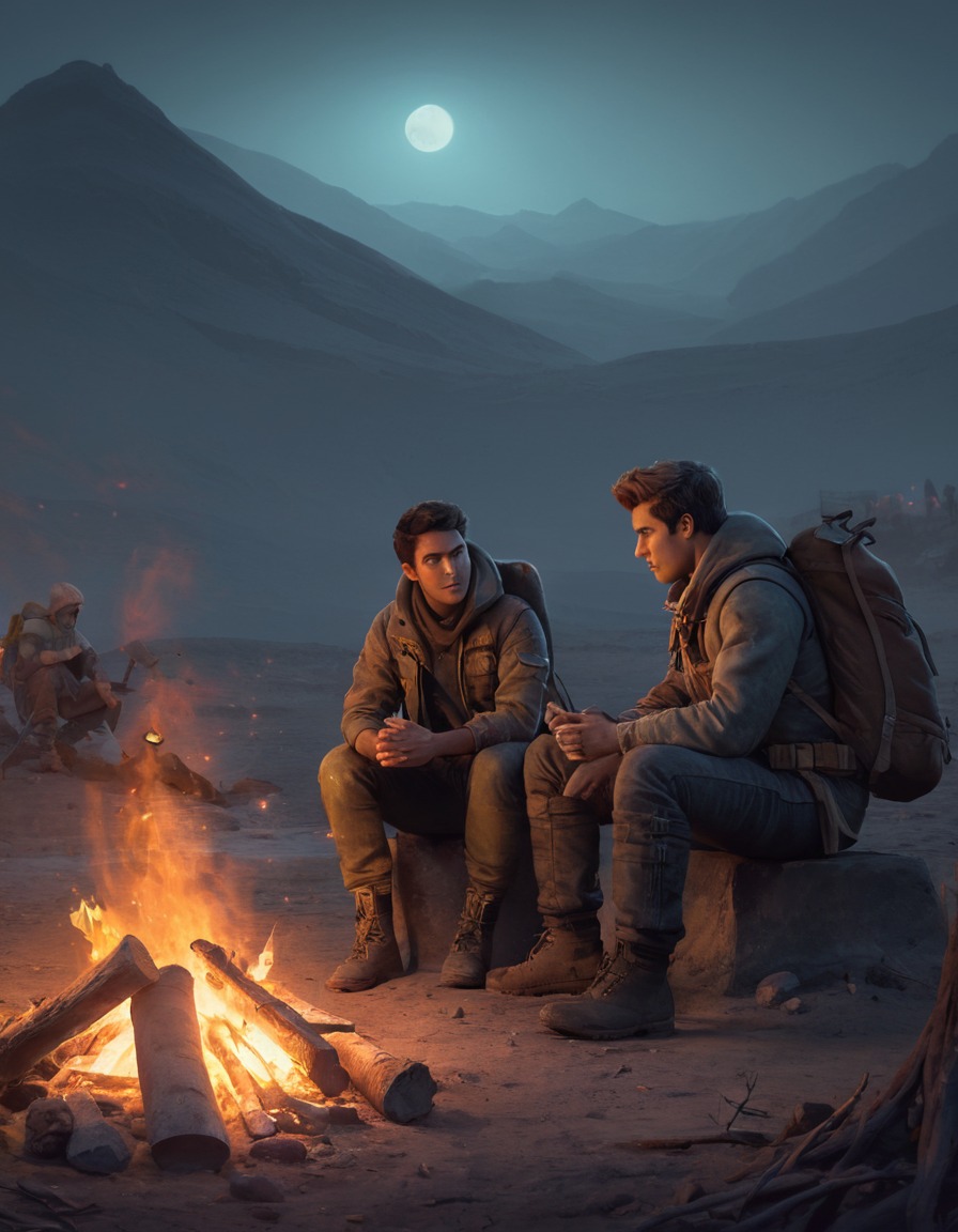 friendship, campfire, wasteland, storytelling, adventure, fallout, games, tv shows