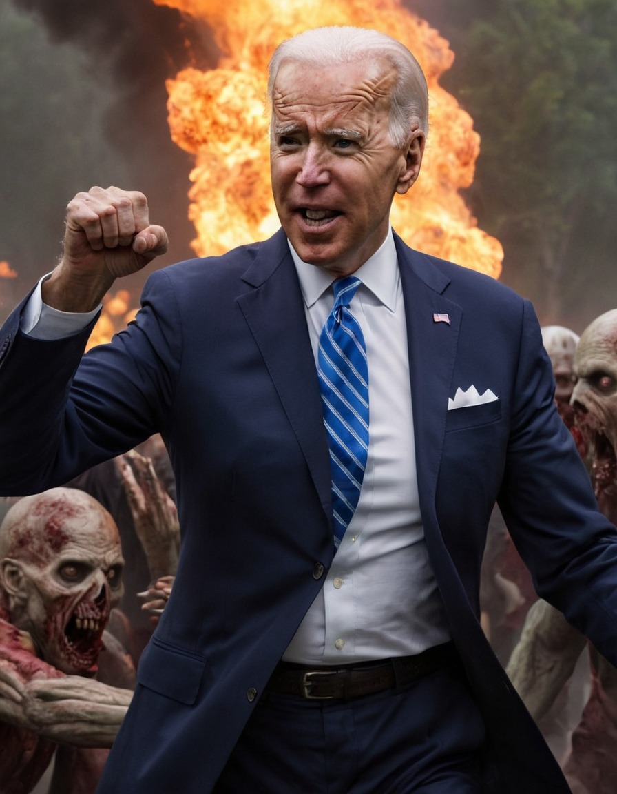 joe biden, zombie, fight, horror, undead, apocalypse