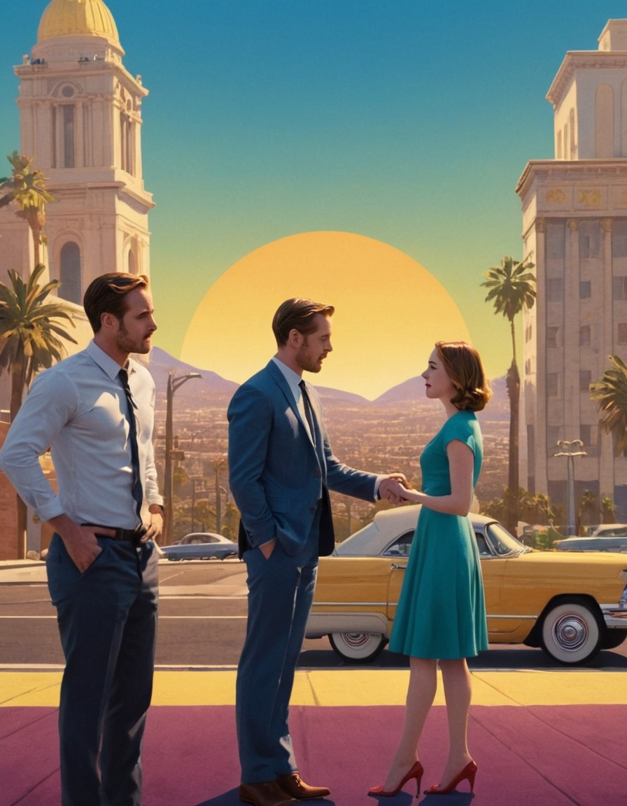 la la land, movie scene, 2016, romantic, musical, los angeles, ryan gosling