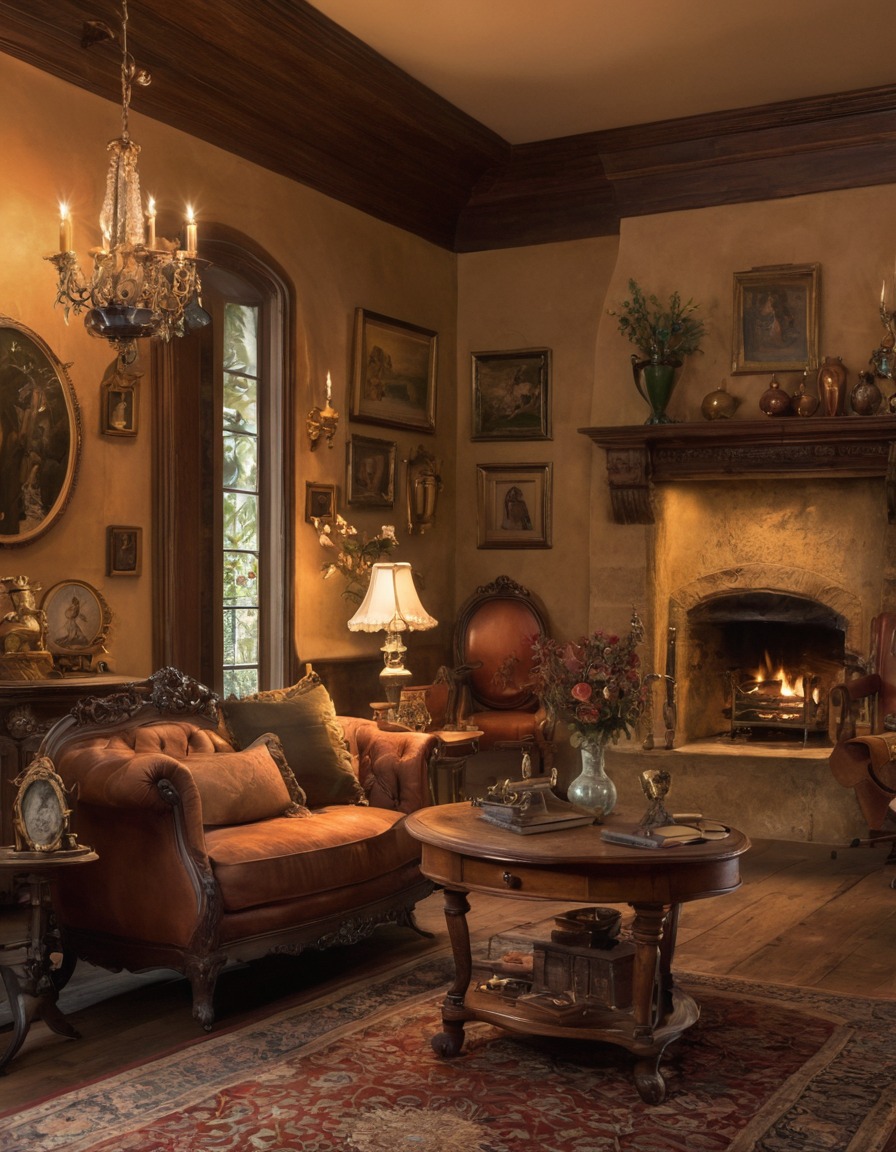 interior design, vintage, antique furniture, cozy, home decor