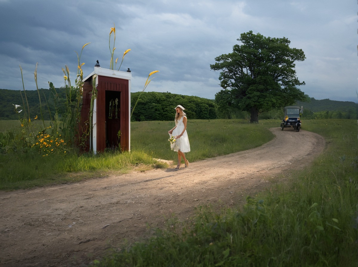 fairytale, surreal, forest, photography, photomanipulation, magic, adventure, buss, childhood, day, exploration, first, real, reality, school, new