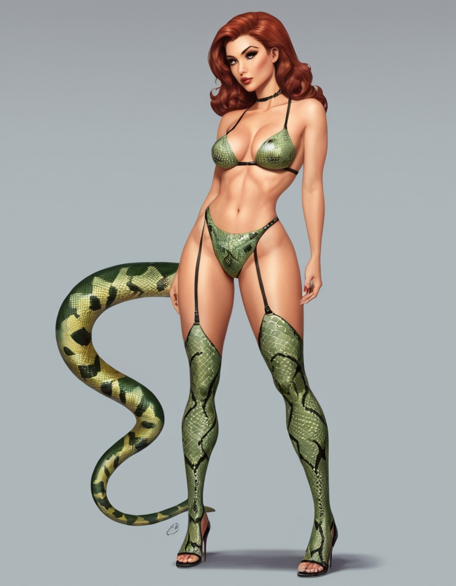 mutations, woman, female, serpentine, lower body, snake-like, mythical creature