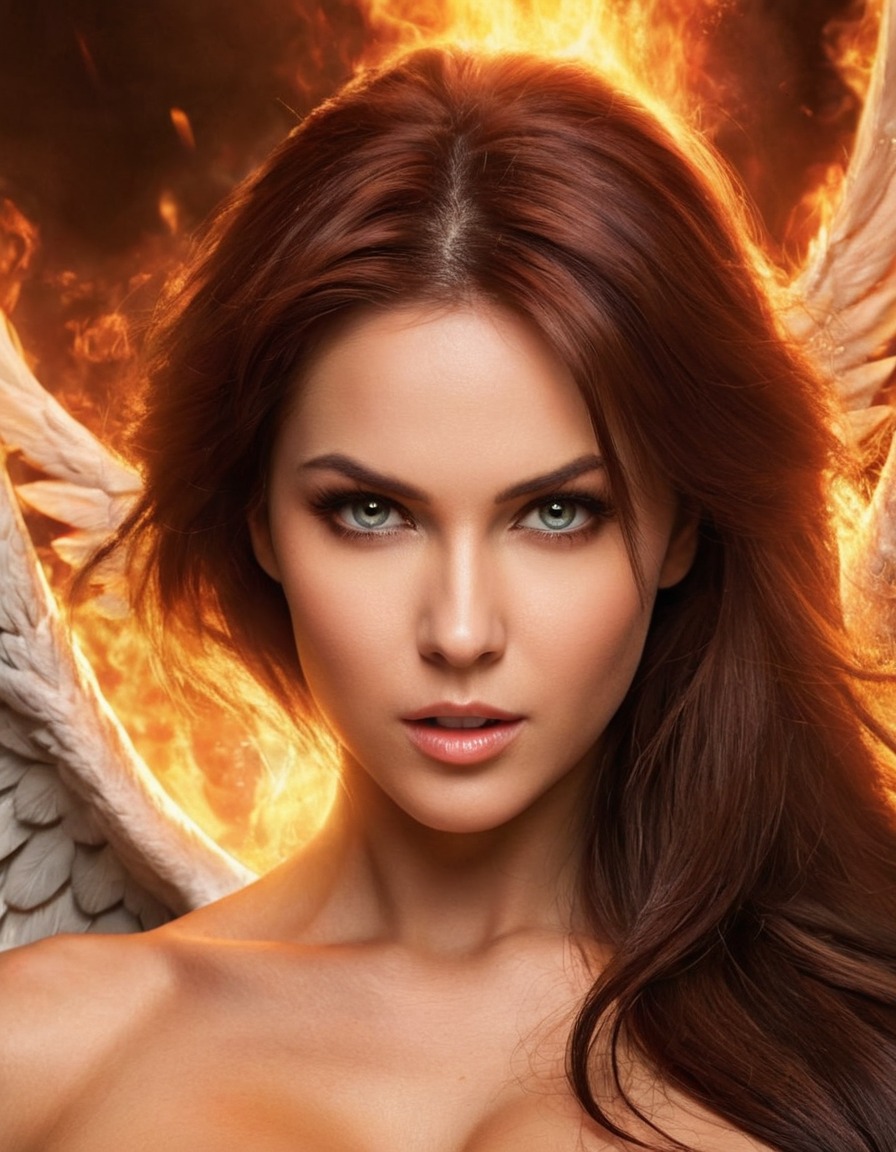 woman, angel, demon, determination, battle, powerful, courage, sexy, erotic