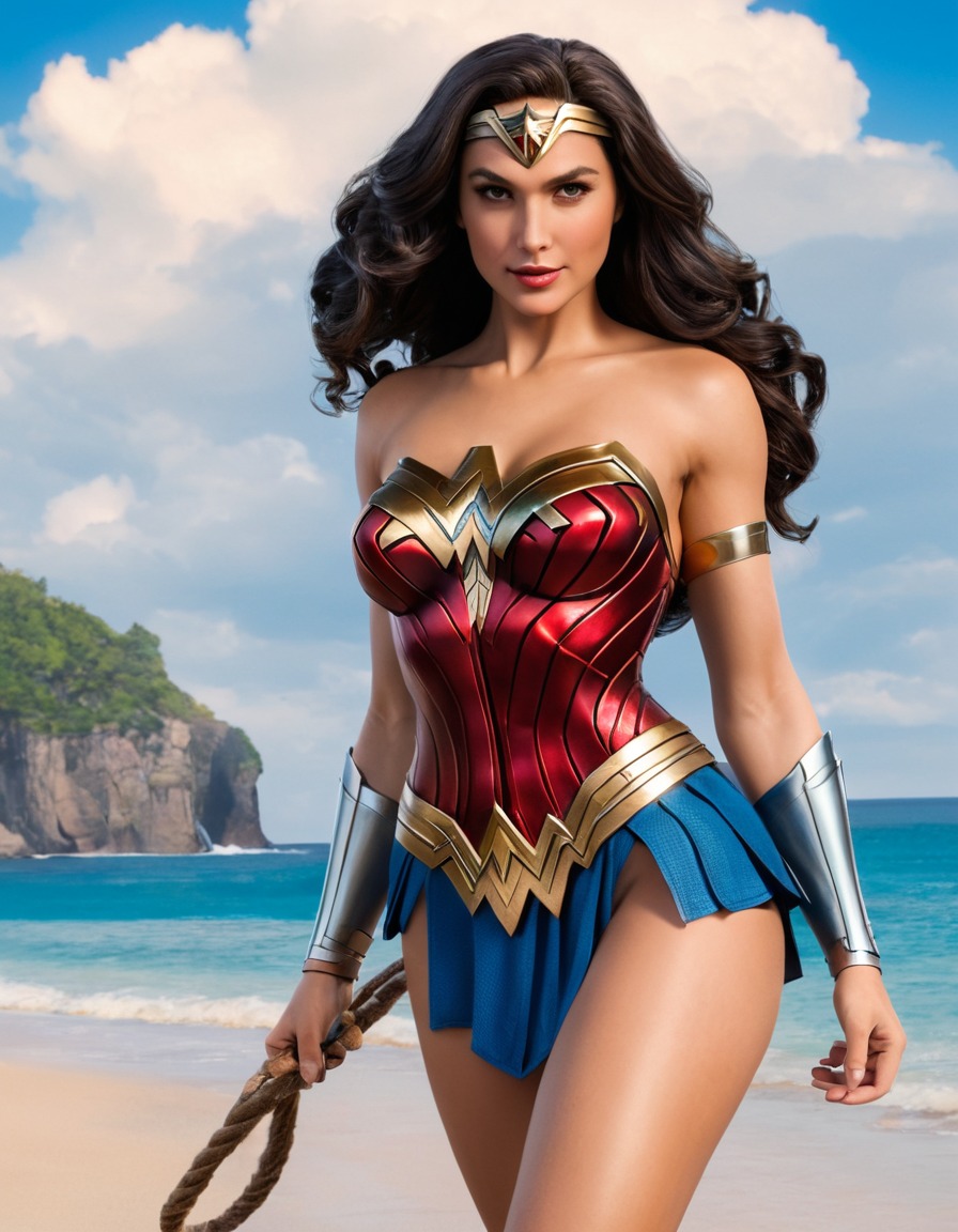 superhero, wonder woman, beachwear, fashion, dc comics, superheroine, bikini