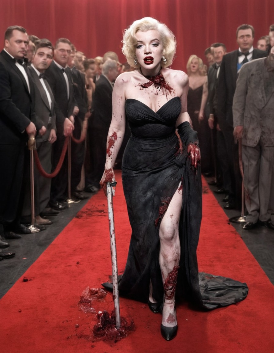 marilyn monroe, zombie, red carpet, celebrity, hollywood