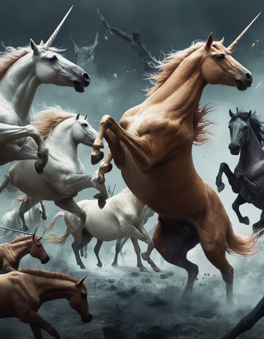 fantasy, conflict, epic, centaurs, unicorns