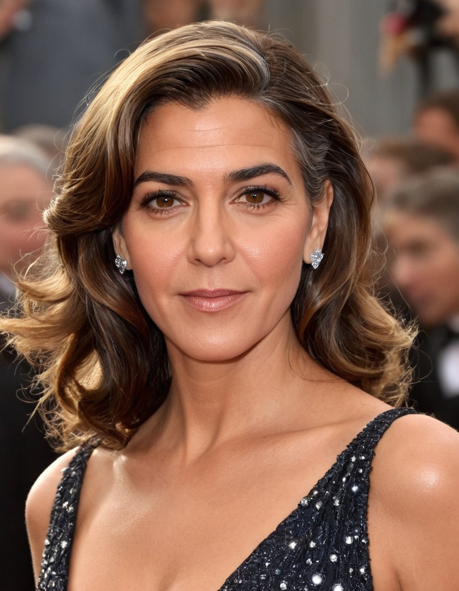 george clooney, gender transformation, femininity, celebrity, hollywood, gender bending