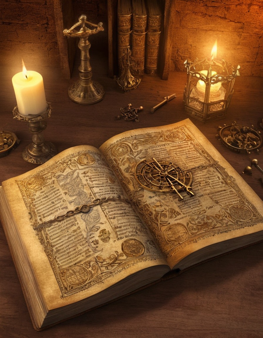 da vinci code, key, symbolism, medieval, mystery, intricate illustration, books