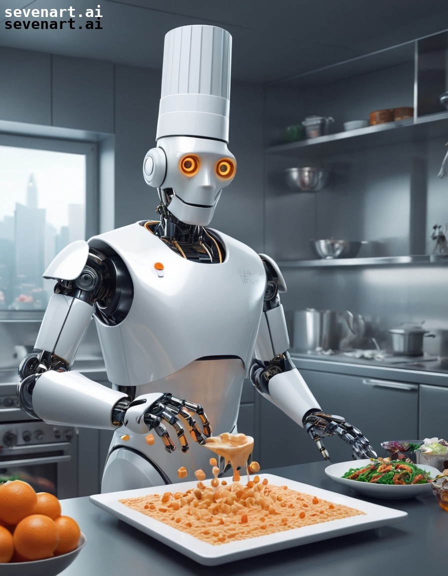 robot, chef, cooking, high-tech, futuristic, robots