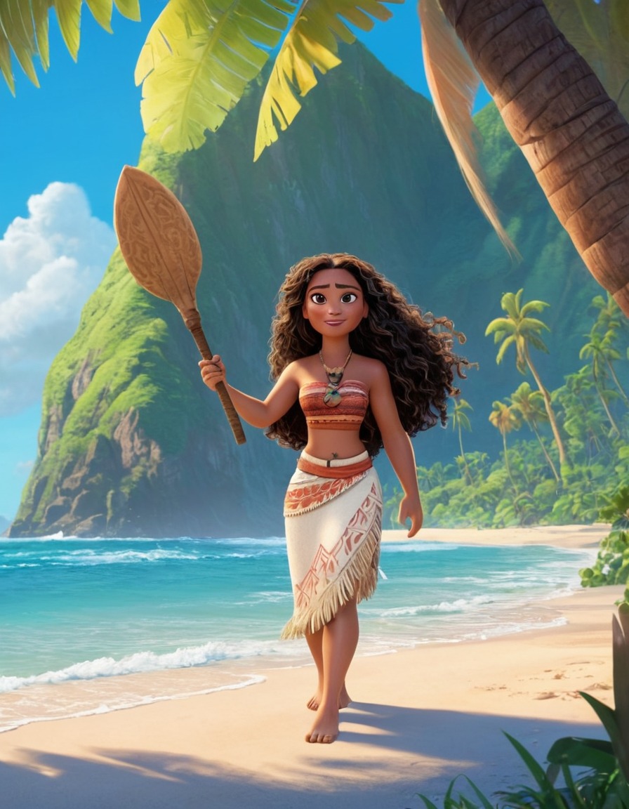 moana (2016), animated film, disney, polynesian culture, ocean adventure, strong female lead, singing