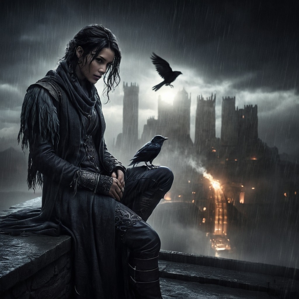 photomanipulation, apocalyptic, horror, digitalpainting, portrait, characterdesign, digitalart, gothic, creepy, fantasyart, spooky, thecrow