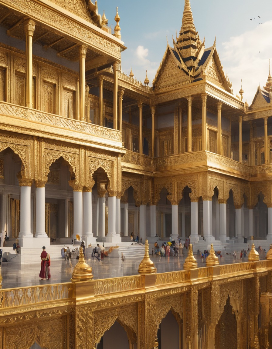 palace, grand, intricate, gold, majestic