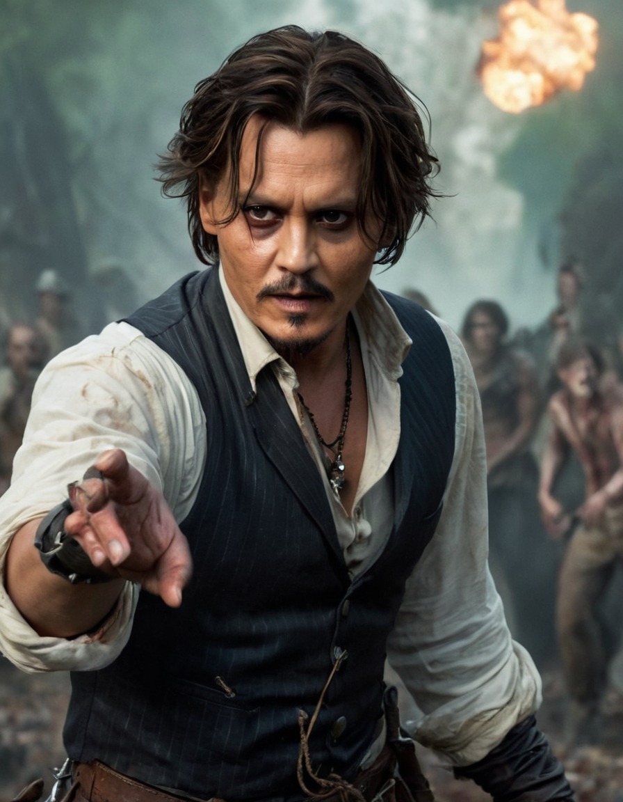 johnny depp, zombie, fight, actor, horror, movie, celebrity