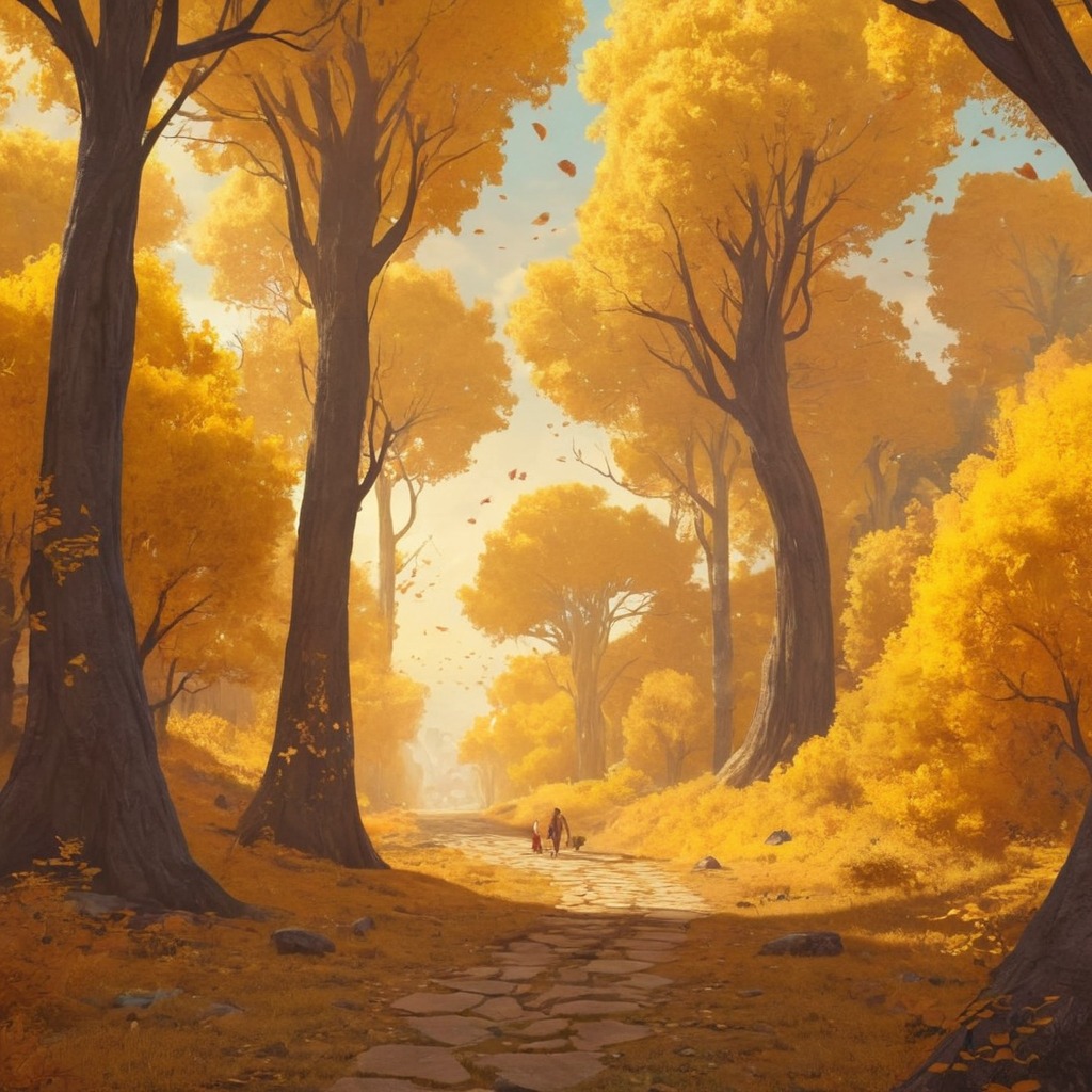 digitalart, forest, dreamup, fox, goldleaf, ai_art