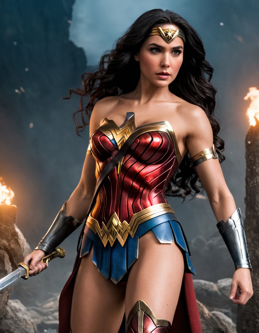 superhero, defeated character, wonder woman (dc comics)