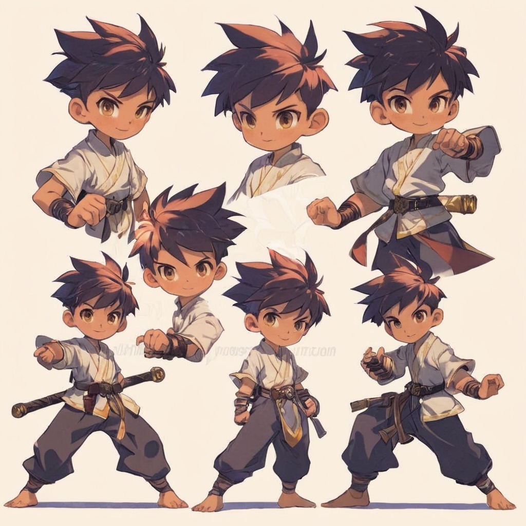 anime, characterdesign, warrior, characterconcept, fighter, digitalart, cartoon, conceptart, originalcharacter, referencesheet, animedrawing, martialarts, fanart, adoptable, artforsale, chibi, fantasy, fantasyart, feathers, karatekid, adoptableoc, adoptablesopen, dailychallenge, aiadoptable, midjourney, midjourneyart, midjourneyartwork