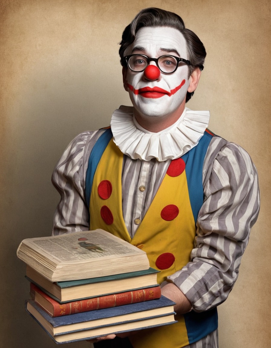 atticus finch, to kill a mockingbird, clown, juggling, law books, adventure, books