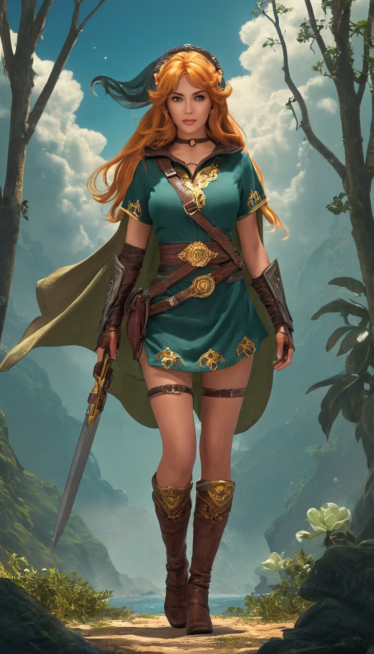 digitalart, fanart, videogamefanart, warrior, princess, nintendo, characterdesign, fantasyart, fantasycharacter, cartoon, anthroart, dailydeviation, hyrule, swords, warriorwomen, dailychallenges