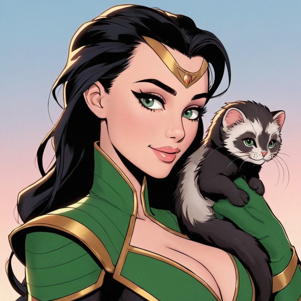 fanart, ferret, ladyloki, bingimagecreator