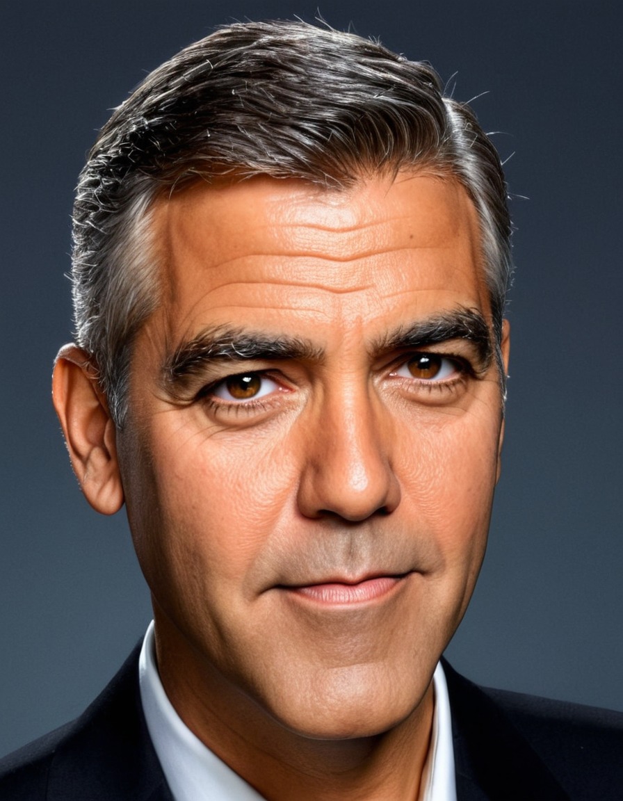 george clooney, actor, celebrity, painting, humor, art, funny