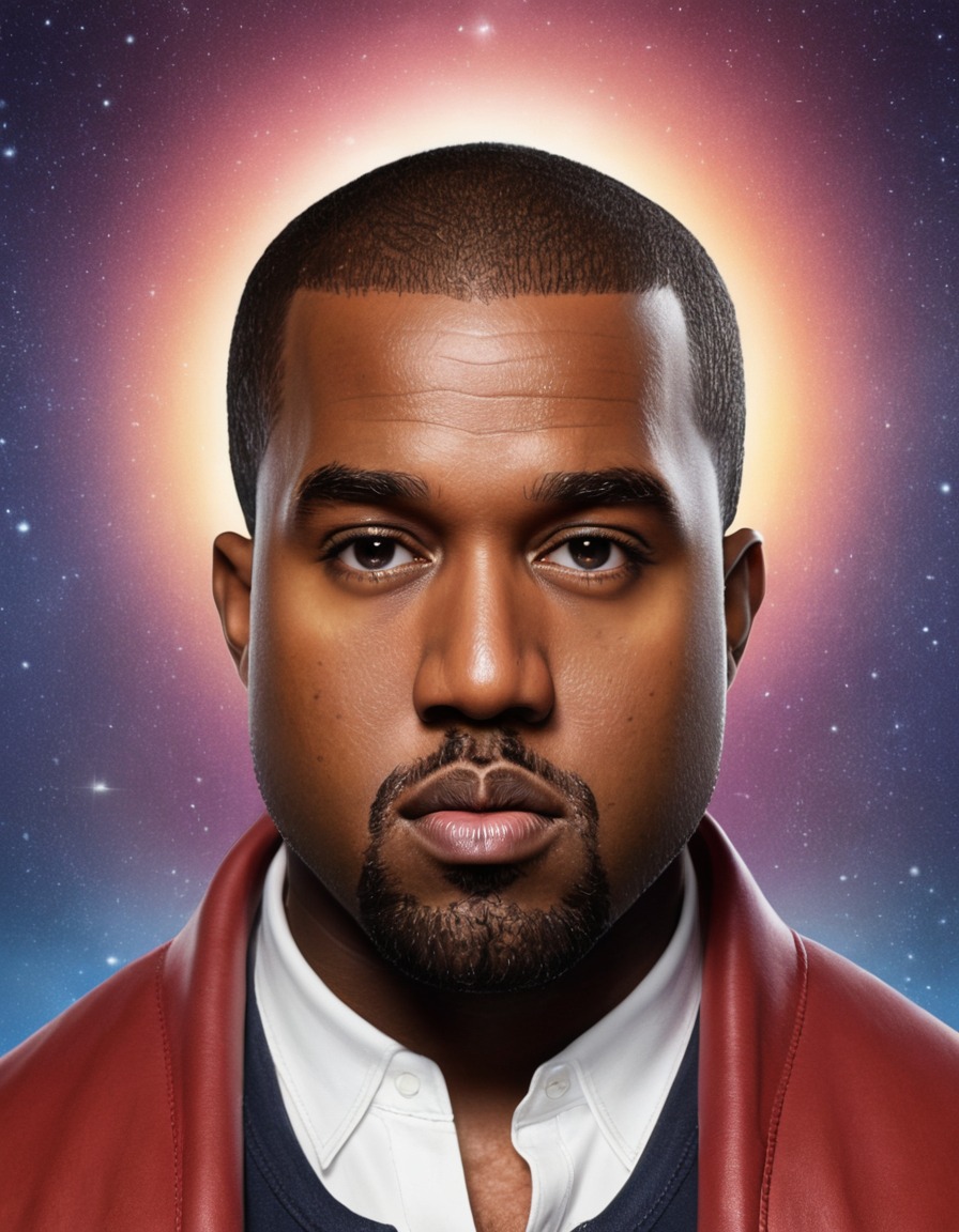 kanye west, caricature, funny, celebrity, musician, rapper