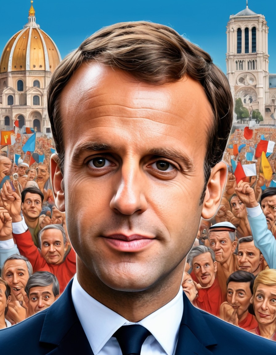 political satire, emmanuel macron, caricature, humor, politics