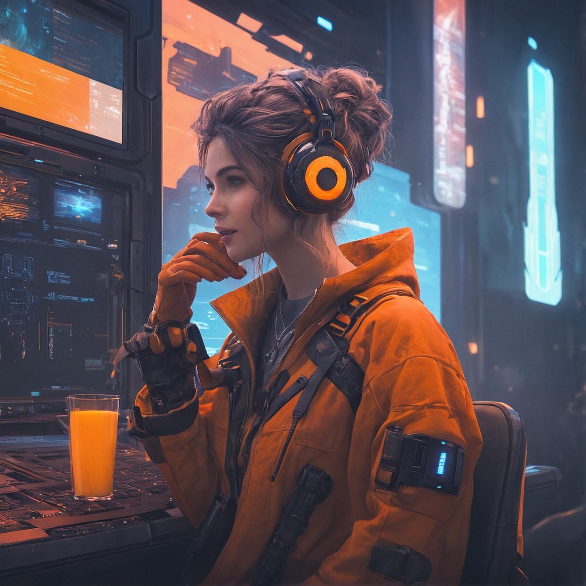 digitalart, scifi, dreamup, digitalpainting, wallpaper, conceptart, cyberpunk, fanart, orangejuice, ai_art