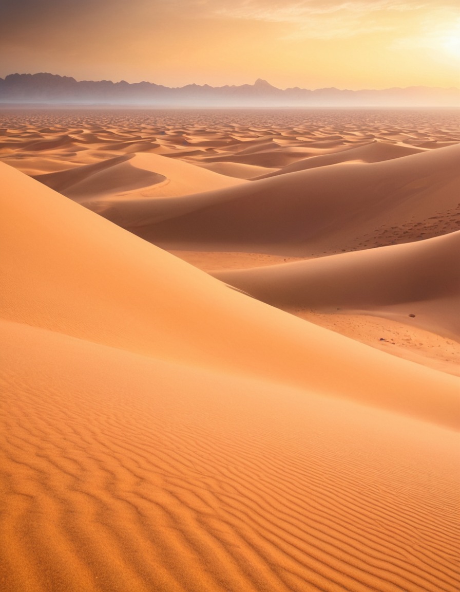 desert, sand dunes, oases, ruins, fantastic