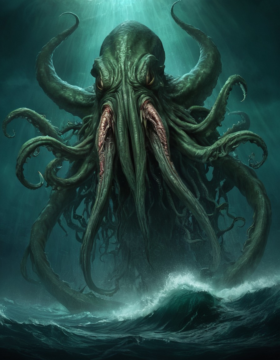 cthulhu, epic, horror, sea monster, mythical being, eldritch, great old one