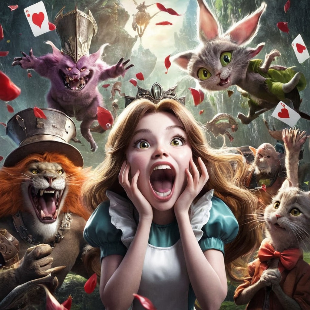 aliceinwonderland, excited