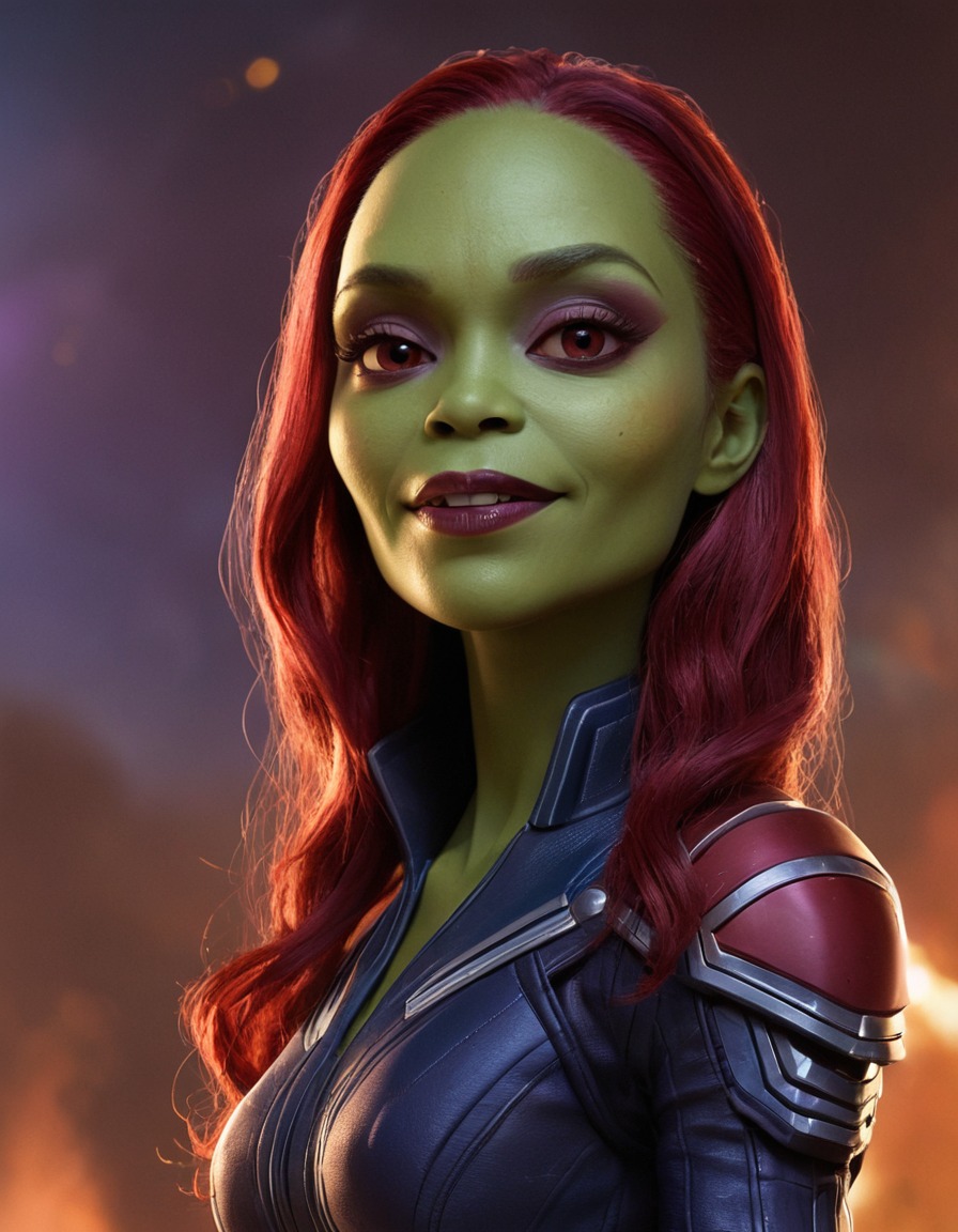 fun, gamora, guardians of the galaxy, caricature, marvel, humor