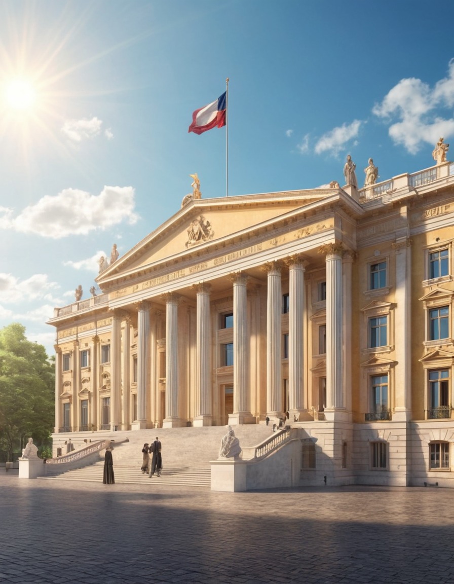 neoclassical architecture, government building, sunny day, cityscape, architecture