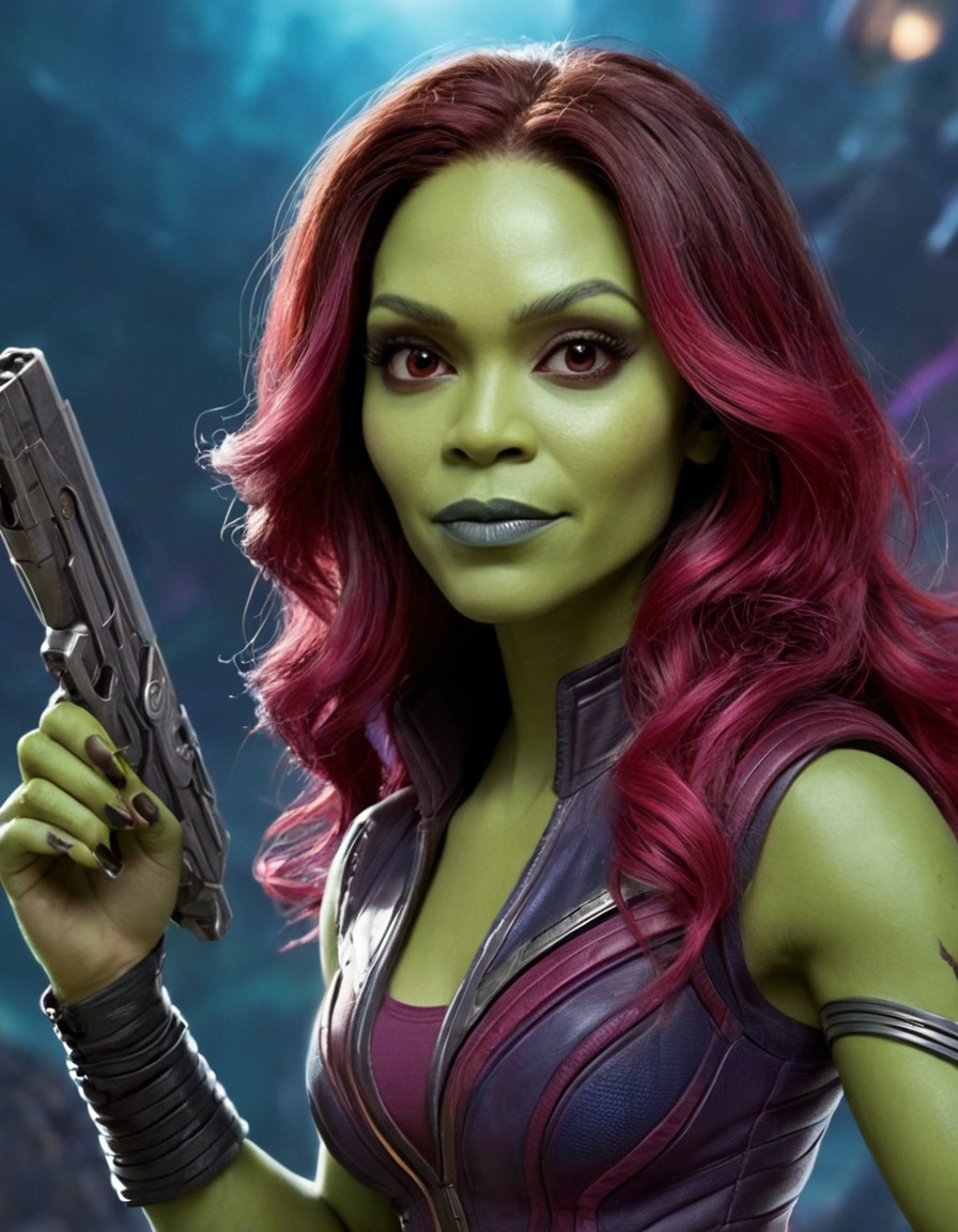 fun, gamora, guardians of the galaxy, caricature, marvel, humor