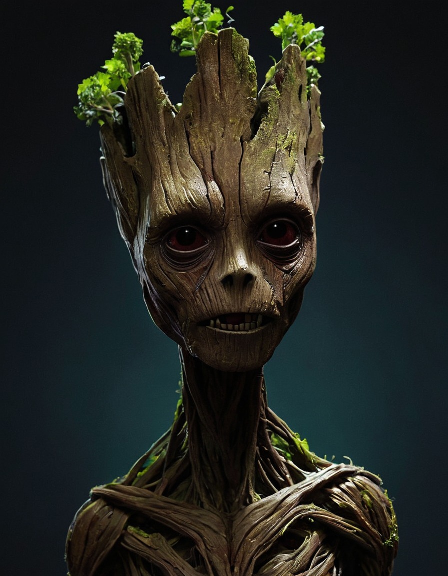 groot, guardians of the galaxy, zombie, horror, halloween, marvel