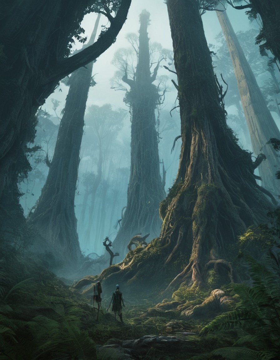 fantasy, forest, ents, ancient, mysterious, john tolkien, tolkien