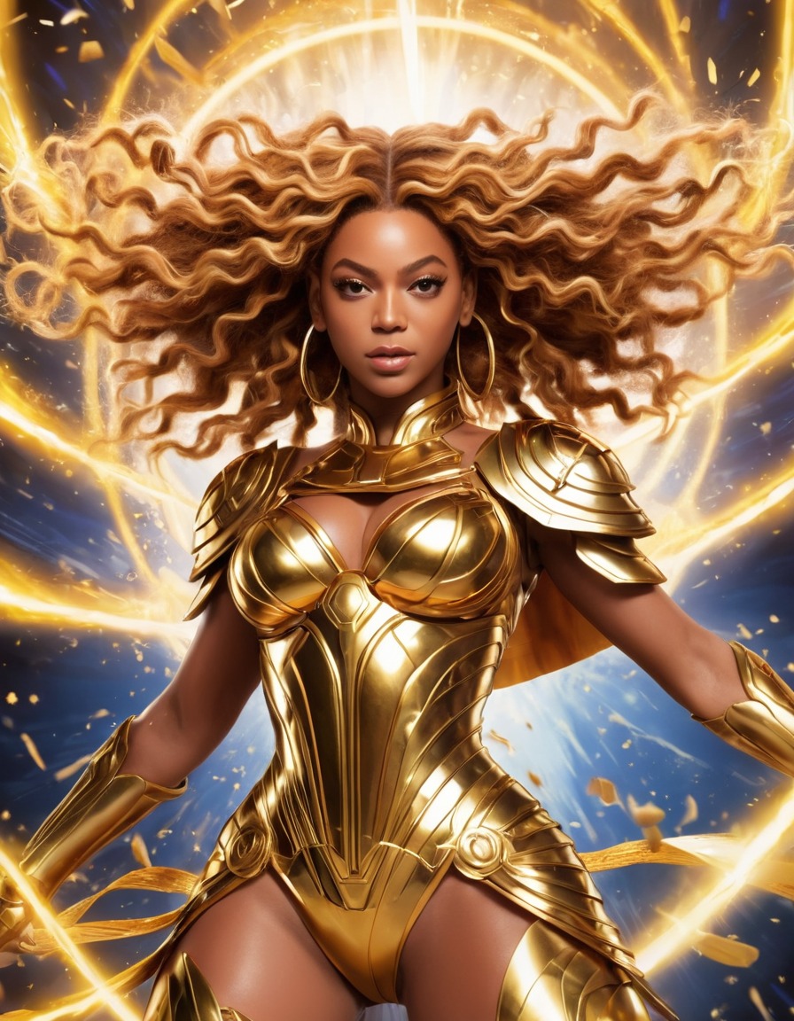 beyoncé, anime, warrior, fantasy, transformation, power, energy