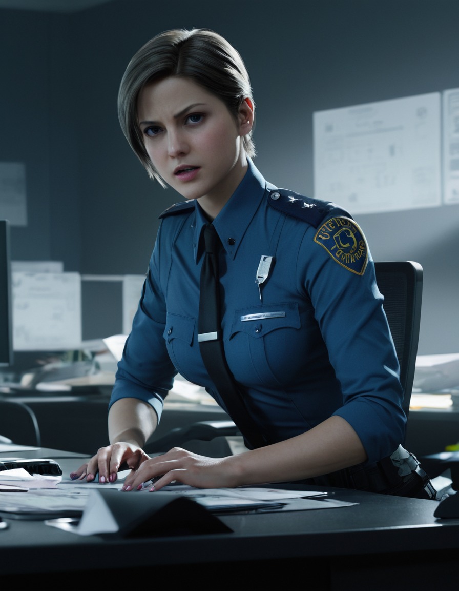 videogame, character, resident evil, jill valentine, office, games, girls from games