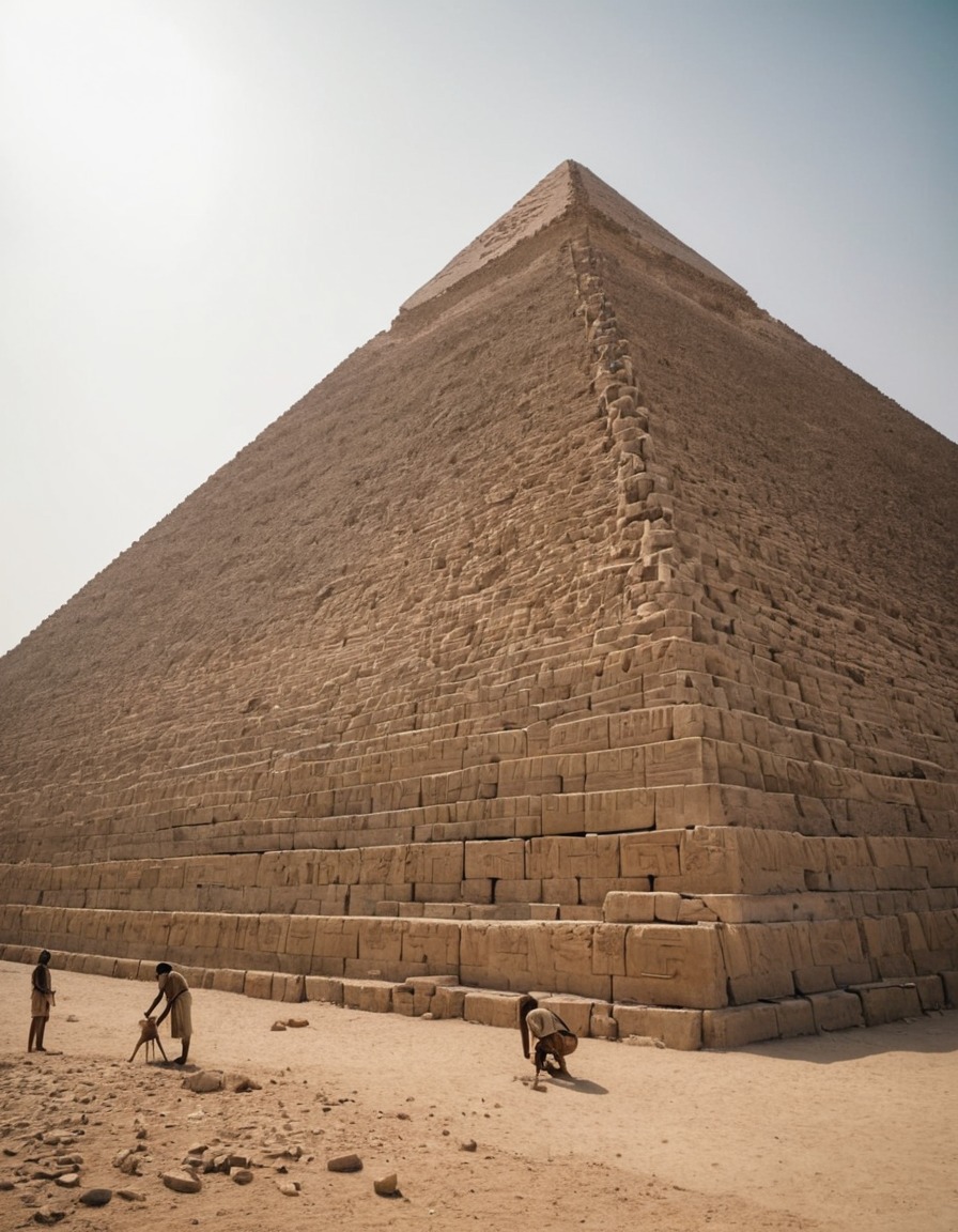 ancient egypt, men, pyramid construction, manual labor, history, ancient civilizations