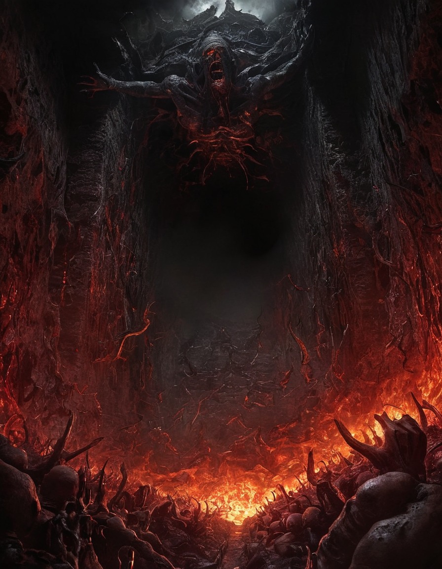 hell, demonic torment, suffering, eternal punishment, inferno, damnation