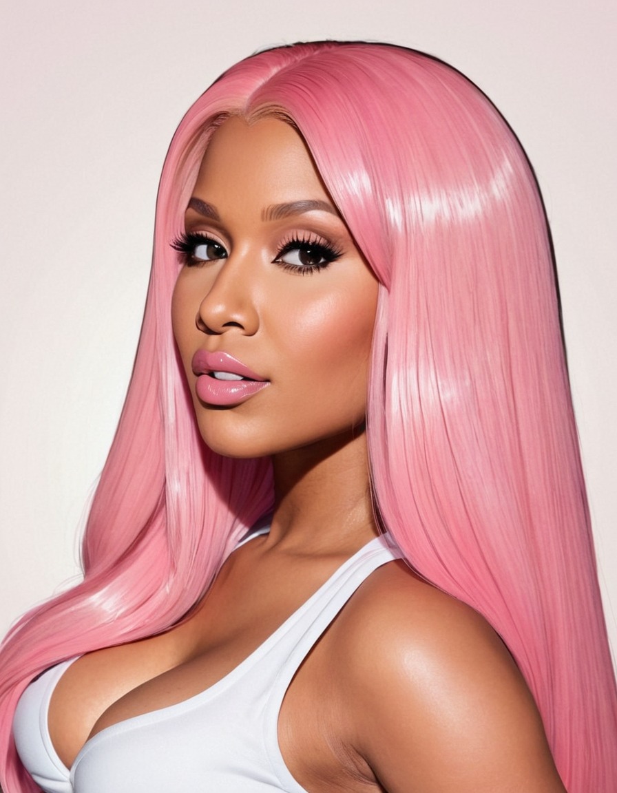 nicki minaj, painting, funny, celebrity, music artist